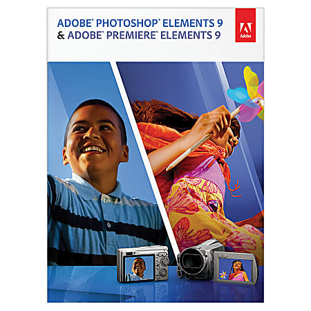 Adobe® Photoshop® Elements 9.0 & Adobe Premiere Elements 9.0, For PC/Mac, Traditional Disc