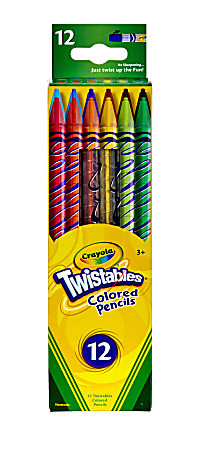 Crayola® Twistables® Color Pencils, Assorted Colors, Set Of 12