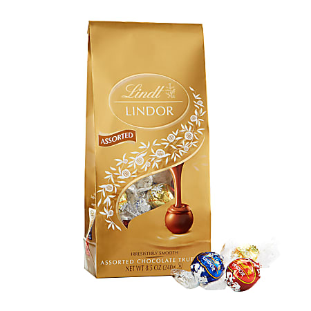 Lindor Chocolate Truffles, Assorted, 8.5 Oz, Pack Of 2 Bags