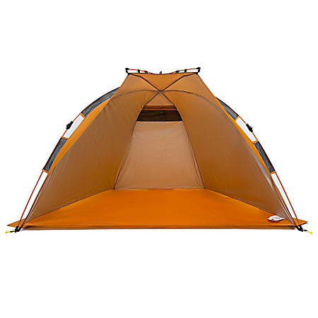 Outdoors Professional Beach Automatic Pop-Up Sun Shelter, 43”H x 43”W x 79”D, Orange