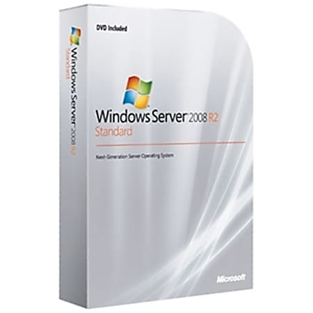 Microsoft Windows Server 2008 R.2 Standard With Service Pack 1 64-bit - License and Media