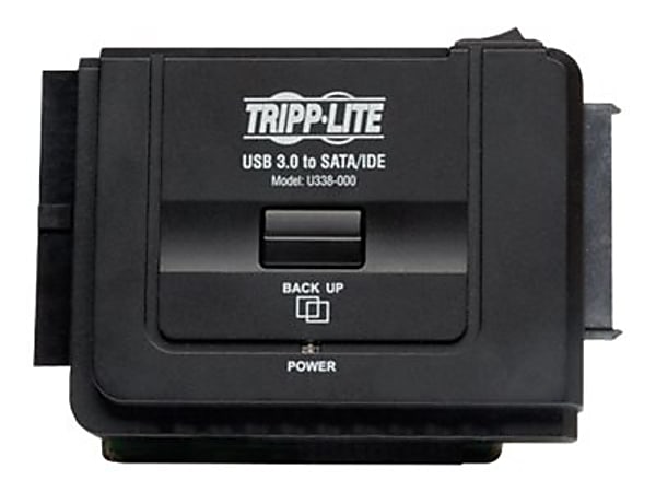 Tripp Lite USB 3.0 SuperSpeed to Serial ATA SATA and IDE Adapter for 2.5in and 3.5 inch Hard Drives - Storage controller - SATA 6Gb/s - USB 3.0 - black - for P/N: U360-004-R, U360-412
