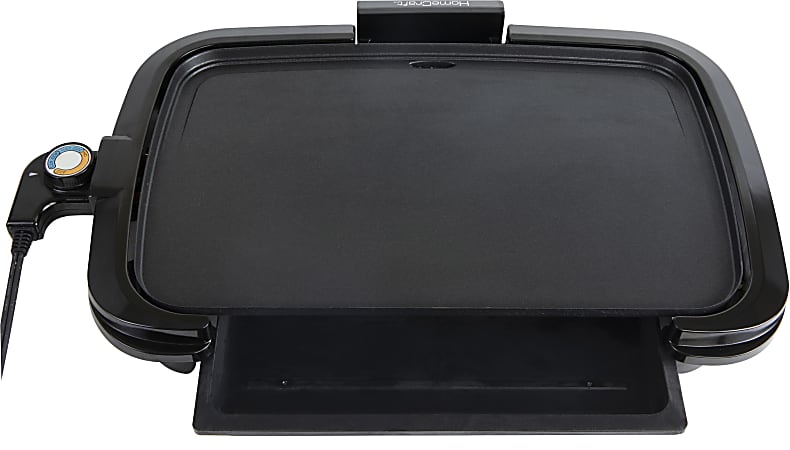 Nostalgia Electrics HomeCraft Non-Stick Griddle With Warming Drawer, Black