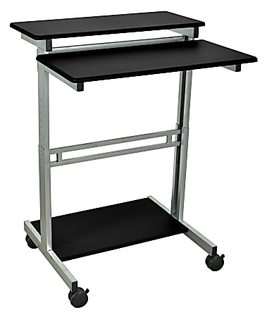 Luxor Standup Desk, 31-1/2"W, Black/Gray