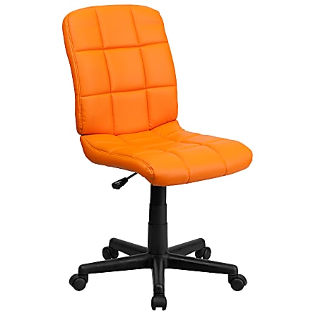 Flash Furniture Quilted Vinyl Mid Back Swivel Task Chair
