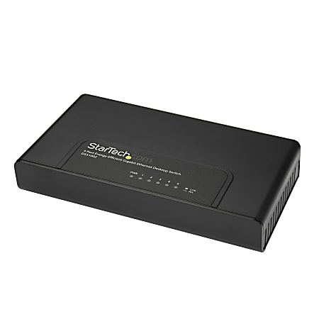 StarTech.com 5 Port Unmanaged Energy-Efficient Gigabit Ethernet Switch - Desktop / Wall Mount Network Switch - Network up to 5 Ethernet devices through a single; energy-efficient Gigabit desktop switch - 5 Port Unmanaged Energy-Efficient Gigabit Ethernet