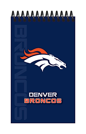 Markings by C.R. Gibson® Memo Books, 3" x 5", Wide Ruled, 100 Pages (50 Sheets), Denver Broncos, Pack Of 3