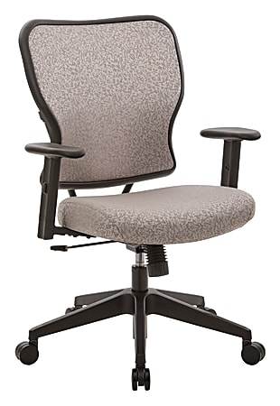 Office Star™ Space Seating 213 Series Deluxe Fabric 2-To-1 Mechanical Height-Adjustable Mid-Back Chair, Latte