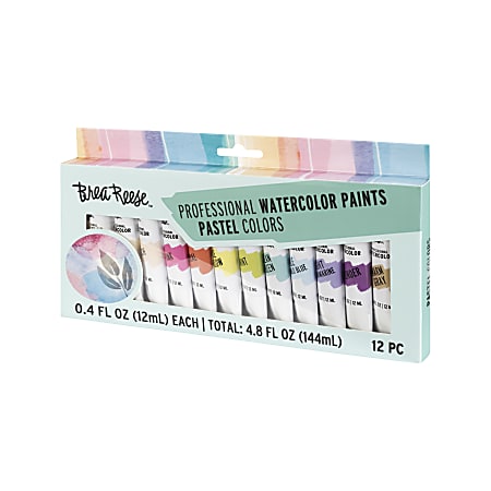 Brea Reese Professional Watercolor Paint Pastel Colors Set Of 12