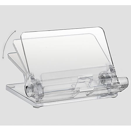 Kantek Acrylic Mobile Phone Stand - Portrait, Landscape - Acrylic - Clear - Adjustable Angle, Foldable, Non-skid Feet Kantek Acrylic Mobile Phone Stand - Portrait, Landscape - Acrylic - Clear - Adjustable Angle, Foldable, Non-skid Feet