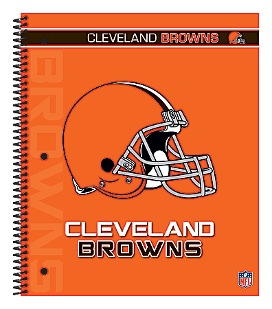Markings by C.R. Gibson® Notebook, 9 1/8" x 11", 3 Subject, College Ruled, 300 Pages (150 Sheets), Cleveland Browns