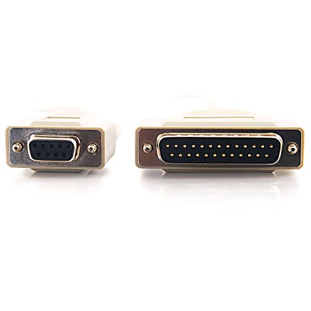 C2G 6ft DB25 Male to DB9 Female Null Modem Cable DB 25 Male DB 9