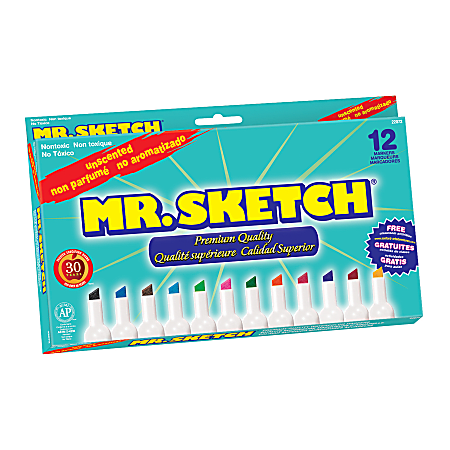 Sanford® Mr. Sketch® Unscented Markers, Assorted Colors, Pack Of 12