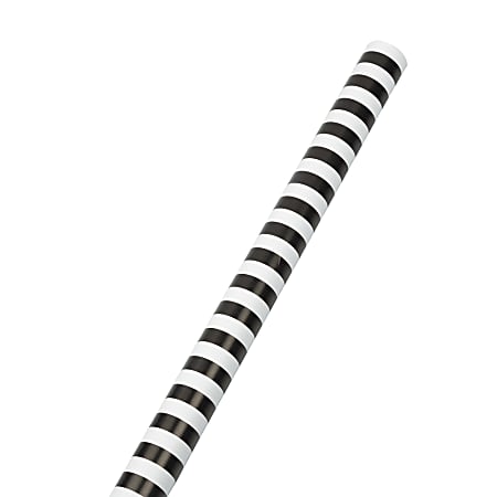 JAM Paper® Wrapping Paper, Matte, 25 Sq Ft, Black & White Striped