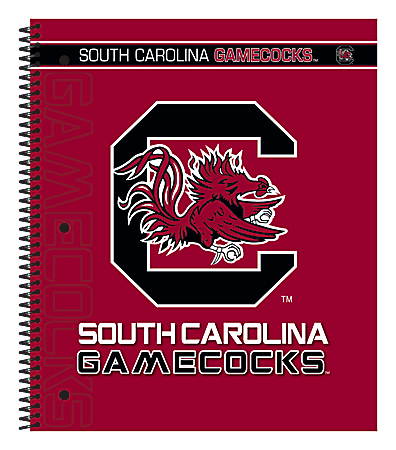 Markings by C.R. Gibson® Notebook, 9 1/8" x 11", 3 Subject, College Ruled, 300 Pages (150 Sheets), South Carolina Gamecocks