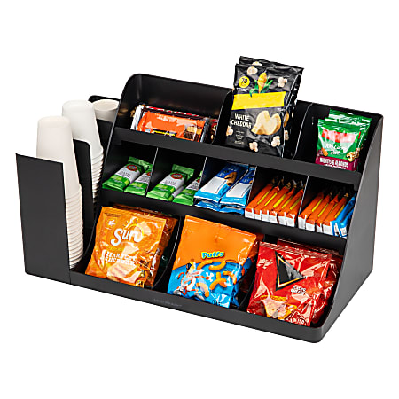 Mind Reader Coffee Condiment And Snack Organizer Black - Office Depot