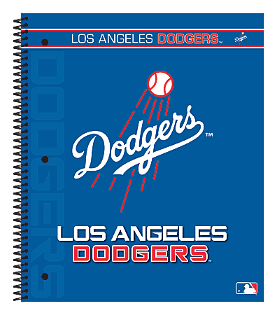 Markings by C.R. Gibson® Notebook, 9 1/8" x 11", 3 Subject, College Ruled, 300 Pages (150 Sheets), Los Angeles Dodgers