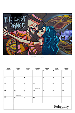 Retrospect Monthly Wall Calendar, 19 1/4" x 12 1/2", FSC® Certified, Street Art, January to December 2018