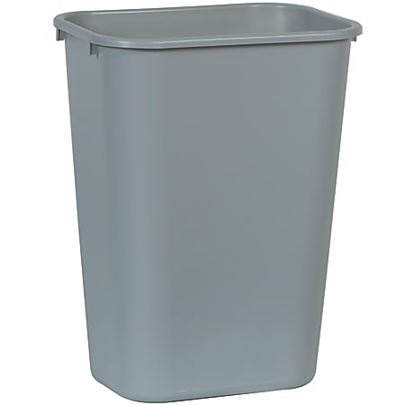 Rubbermaid® Durable Polyethylene Wastebasket, 10 1/4 Gallons (38.8L), Gray