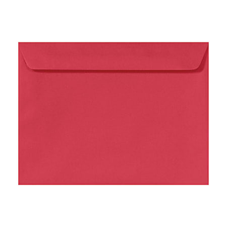 LUX Booklet 9" x 12" Envelopes, Peel & Press Closure, Holiday Red, Pack Of 1,000
