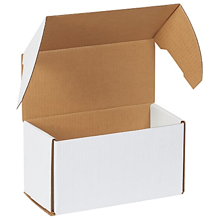 Office Depot® Brand White Outside Tuck Mailers, 10 5/16" x 5" x 5 9/16", Pack Of 50