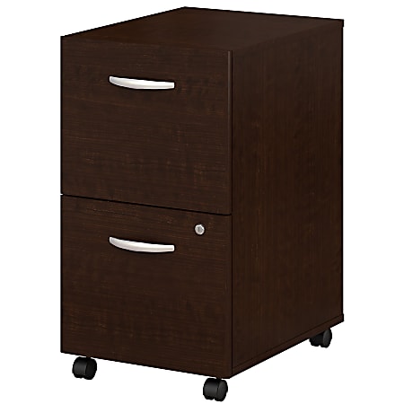 Bush Business Furniture Series C Components 21"D Vertical 2-Drawer Mobile File Cabinet, Mocha Cherry, Standard Delivery – Partially Assembled