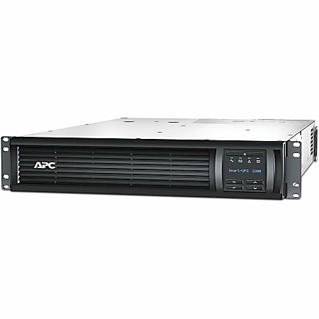 APC by Schneider Electric Smart UPS 2200VA LCD RM 2U 120V with Network Card  2U Rack mountable 3 Hour Recharge 5 Minute Stand by 120 V Input 120 V AC  Output Sine