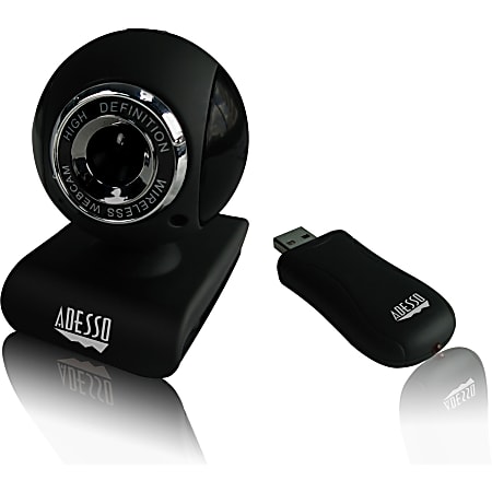 Adesso CyberTrack V10 Webcam - 0.3 Megapixel - 25 fps - USB 2.0 - 1.3 Megapixel Interpolated - 640 x 480 Video - CMOS Sensor - Manual Focus - Microphone