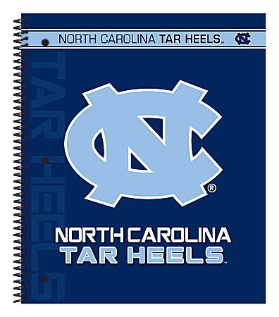 Markings by C.R. Gibson® Notebook, 9 1/8" x 11", 3 Subject, College Ruled, 300 Pages (150 Sheets), North Carolina Tar Heels