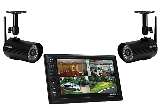 Uniden UDS655 Digital Wireless Video Surveillance System With 7" LCD Monitor And 2 Cameras