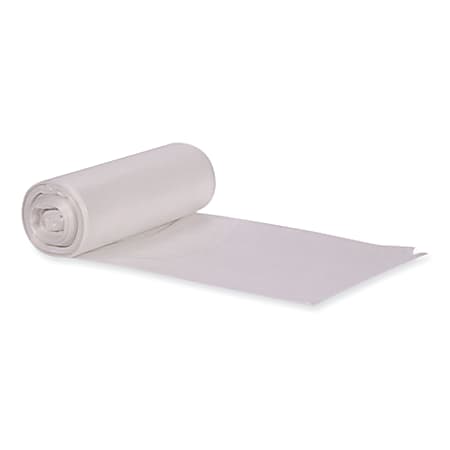 Heritage Eco Blend® Max Can Liners, 33 gal, 0.8 mil, 33" x 39", Clear, 25 Bags/Roll, 8 Rolls/Carton