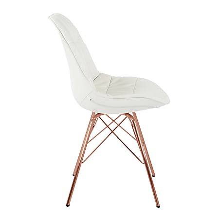 Ave Six Langdon Chair WhiteRose Gold Office Depot