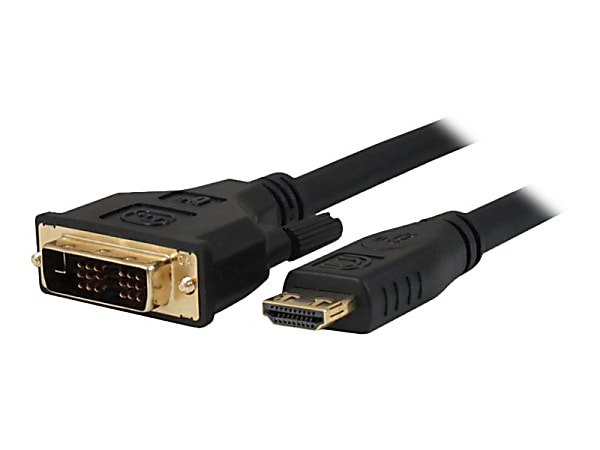 Comprehensive Pro AV/IT Series HDMI to DVI 26 AWG Cable 3ft - 3 ft DVI-D/HDMI Video Cable for Computer, Projector, PC, MAC, Video Device - 26 AWG - Black