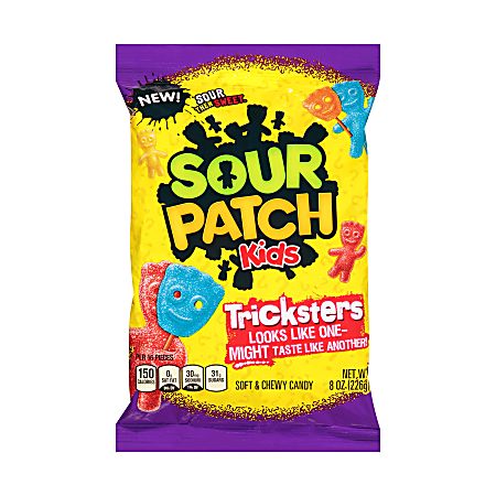 Sour Patch Kids Tricksters, 8 Oz, Pack Of 12 Bags