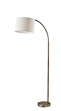 Adesso Simplee Jace Floor Lamp, 64”H, Off-White Textured