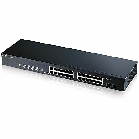 ZyXEL GS1900-24 Fanless 24 Port GbE L2 Web Managed Rackmountable Switch - 24 Ports - Manageable - 24x R - GS190024