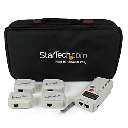 StarTech.com Professional RJ45 Network Cable Tester with 4 Remote Loopback Plugs