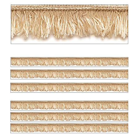 Carson Dellosa Education Straight Borders, Schoolgirl Style Simply Boho Fringe, 36' Per Pack, Set Of 6 Packs