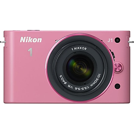 Nikon 1 J1 10.0-Megapixel Digital SLR Camera Pink With Interchangeable Lens System