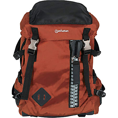 Manhattan Zippack 15.6" Laptop Backpack, Orange/Black