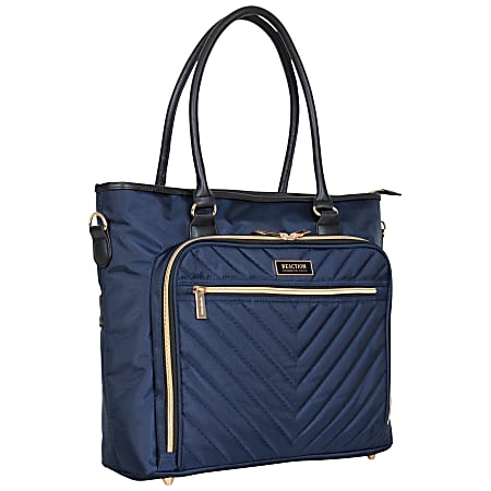 Kenneth Cole Reaction Chelsea Messenger Bag With 15 Laptop Pocket Navy Office Depot