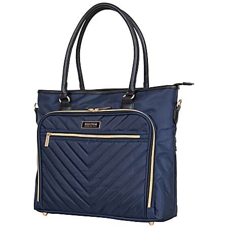 Kenneth Cole Reaction Chelsea Messenger Bag With 15 Laptop Pocket Navy Office Depot