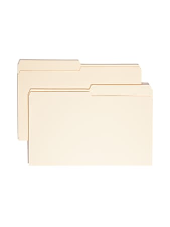 Smead® Manila File Folders, Legal Size, 1/2 Cut, Pack Of 100