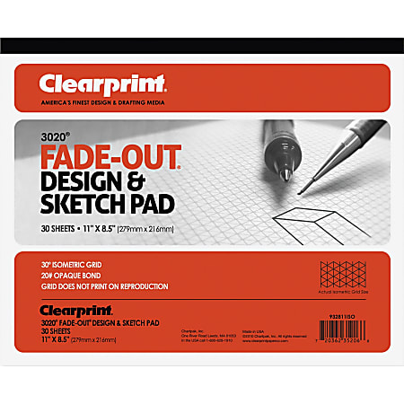 Staedtler Isometric Bond Paper 8 12 x 11 Grid 30 Sheets White ...