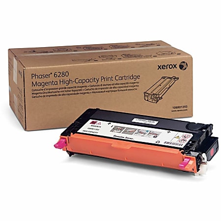 Xerox® 6280 Magenta High Yield Toner Cartridge, 106R01393