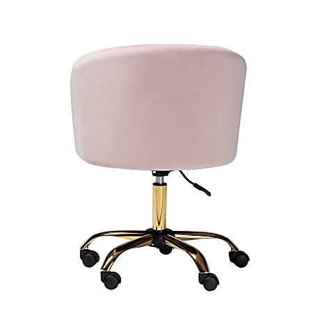 Blush pink swivel chair deals