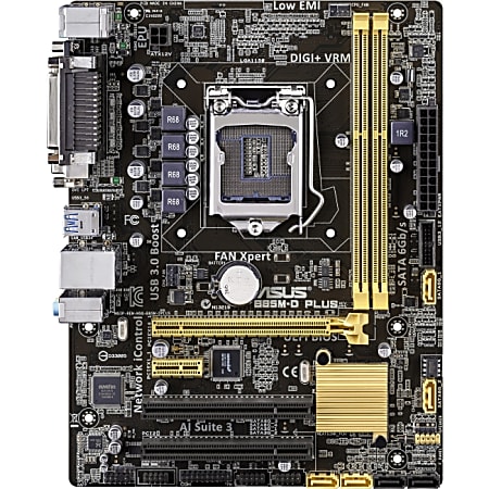 Asus B85M-D PLUS Desktop Motherboard - Intel B85 Express Chipset - Socket H3 LGA-1150