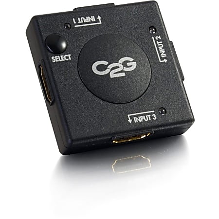 C2G 3-Port HDMI Switch - Auto Switch - Video/audio switch - 3 x HDMI - desktop