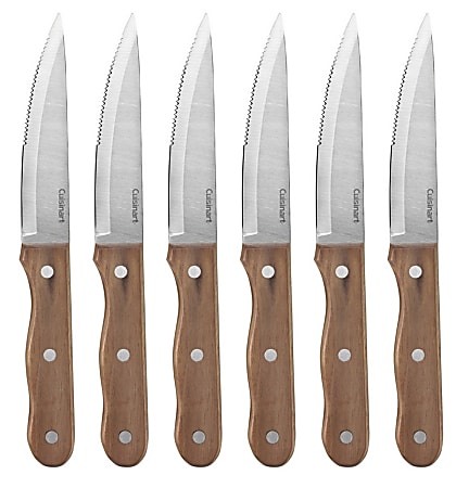 Cuisinart 6-Piece Triple-Rivet Steak Knife Set, Walnut