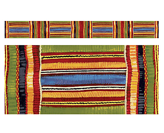 TREND Bolder Borders® Bulletin Board Borders, 2 3/4" x 35 3/4", Kente Cloth, Pack Of 11